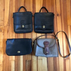 Vintage COACH and DOONEY 4 bag lot rehab of parts
